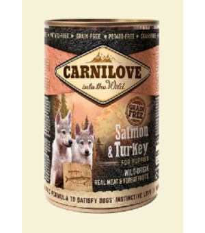 Karma mokra dla psa Carnilove Wild Meat Salmon & Turkey Puppy 400g 11+1 GRATIS
