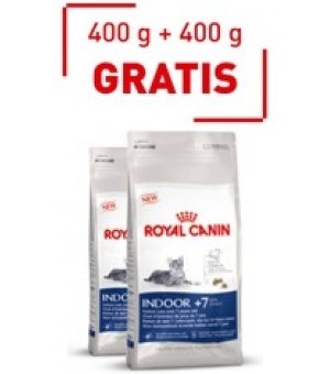  Royal Canin Indoor 7+ dla kocich seniorów - 400g+400g GRATIS!