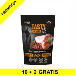 10+2 GRATIS Tasty Dogs Life karma mokra dla psów dorosłych danie w galaretce Kaczka 500g saszetka