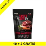 10+2 GRATIS Tasty Dogs Life karma mokra dla psów dorosłych danie w galaretce Wołowina 500g saszetka