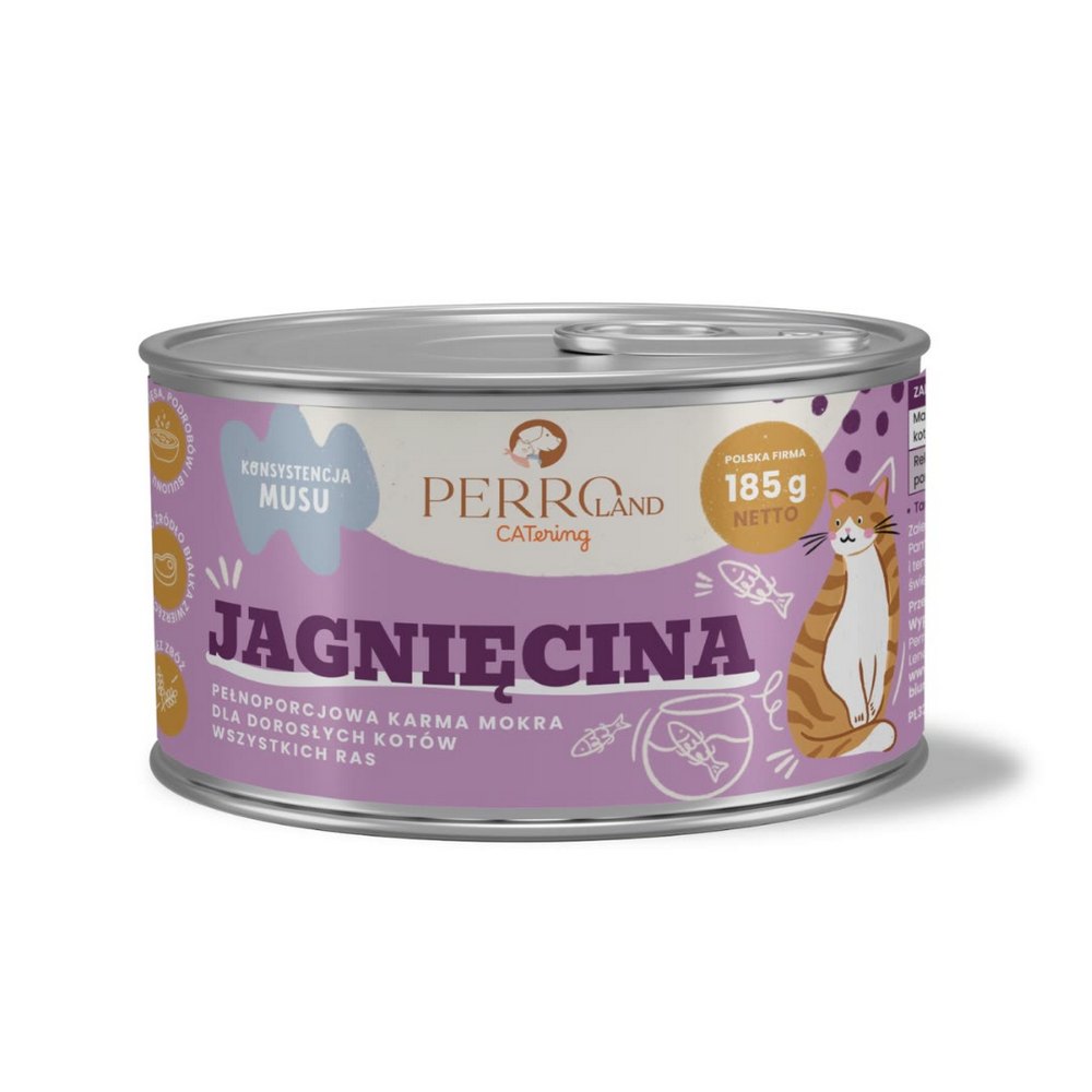 185g - Jagnięcina - PERROland CATering - karma mokra dla kotów dorosłych