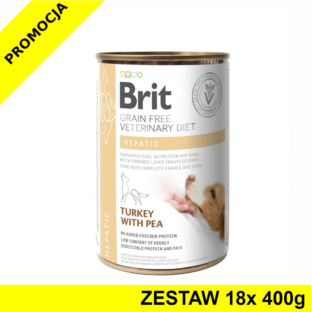 18x 400g - Hepatic - Brit Veterinary Diets - karma mokra weterynaryjna dla psa z chorobami wątroby