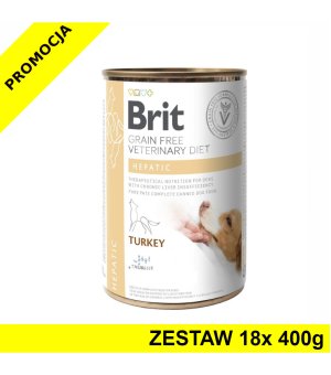18x 400g - Hepatic - Brit Veterinary Diets - karma mokra weterynaryjna dla psa z chorobami wątroby - NOWA WERSJA
