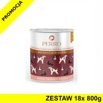18x 800g - Kaczka z marchewką - Perro - karma mokra dla psów dorosłych - zestaw