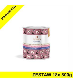18x 800g  - Królik z Marchewką - Perro Gourmet - karma mokra dla psa dorosłego - zestaw