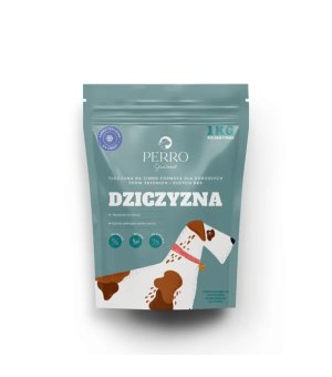 1kg - Perro Gourmet karma sucha dla psów dorosłych Dziczyzna tłoczona na zimno