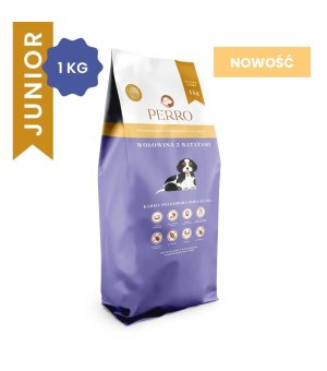 1kg - Wołowina z batatami - szczenięta wszystkich ras - Perro - karma sucha dla psa