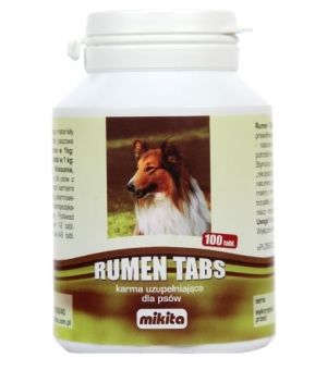 Wspomaga trawienie - Mikita RUMEN Tabs ze żwaczem d/psów 100 tabl