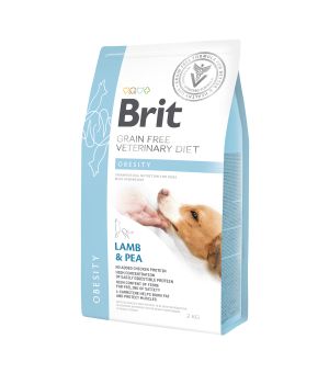 Brit Veterinary Diet Dog Obesity Lamb & Pea sucha karma DLA PSA - 2kg