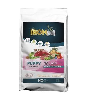 IRONpet Beef Puppy All Breed Wołowina 12kg (uszkodzone opakowanie)