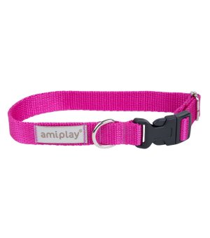Amiplay Obroża Samba S Różowy 20-35cm