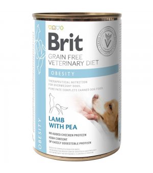 Brit Veterinary Diet Dog Obesity Lamb & Pea - mokra karma dla psa-  400g