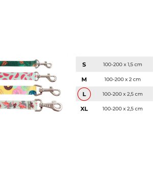 Amiplay Smycz 7in1 BeHappy L 100-200cm Banana