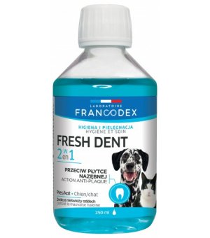 FRANCODEX FRESH DENT PŁYN DO HIGIENY JAMY USTNEJ DLA PSÓW I KOTÓW 250ML