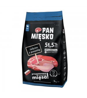 Pan Mięsko cielęcina z przepiórką L szczeniak 9kg