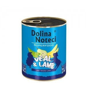 Karma mokra dla psa Dolina Noteci Superfood - cielęcina i jagnięcina 800g
