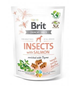 BRIT CARE DOG CRUNCHY CRACKER INSECT & SALMON 200g