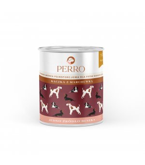 800g - Kaczka z marchewką - Perro - karma mokra dla psów dorosłych - puszka - NOWA FORMUŁA