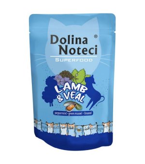 Mokra karma dla kota Dolina Noteci Superfood jagnięcina i cielęcina 85g