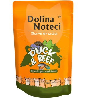 Mokra karma dla kota Dolina Noteci Superfood kaczka i wołowina 85g