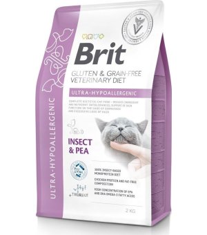 BRIT GF VETERINARY CARE CAT ULTRA-HYPOALLERGENIC 2KG - uszkodzone opakowanie