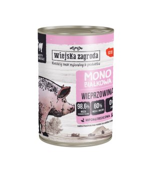 Karma Mokra  Mono Wiejska Zagroda KOT - Wieprzowina 400g