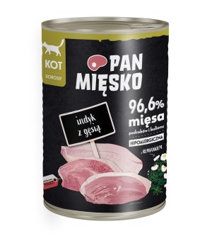 Karma mokra Pan Mięsko KOT - Indyk z Gęsią 400g