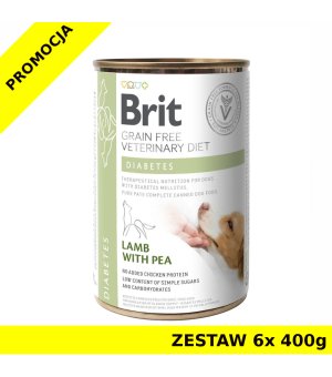Karma mokra dla psa Brit Veterinary Diets Dog Diabetes ZESTAW 6x 400g