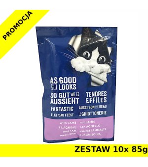 Karma mokra dla kota Felix Fantastic  Jagnięcina w galaretce saszetka ZESTAW 10x 85g