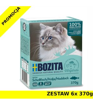 Karma mokra dla kota Bozita w galaretce z DORSZEM ZESTAW 6x 370g