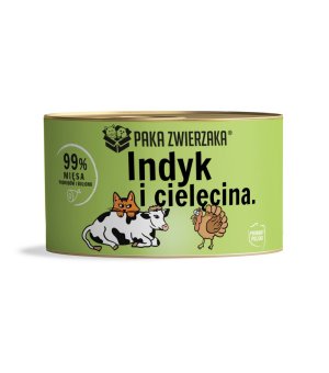 Karma Mokra Paka Zwierzaka KOT Indyk z cielęciną 200g