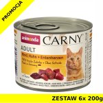 Karma mokra dla kota Animonda Cat Carny WOŁOWINA, KURCZAK, SERCA KACZE 6x 200g