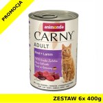 Karma mokra dla kota Animonda Cat Carny WOŁOWINA, JAGNIĘCINA ZESTAW 6x 400g
