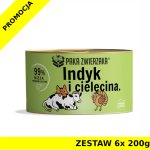 Karma mokra dla kota Paka Zwierzaka Indyk z cielęciną ZESTAW 6x 200g
