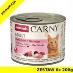 Karma mokra dla kota Animonda Cat Carny INDYK, KURCZAK, KREWETKI ZESTAW 6x 200g