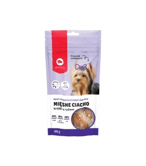 MACED York Mięsne Ciacho Kostki Królik z Ryżem 60g
