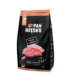 Pan Mięsko cielęcina z indykiem ROZM. XS 20kg