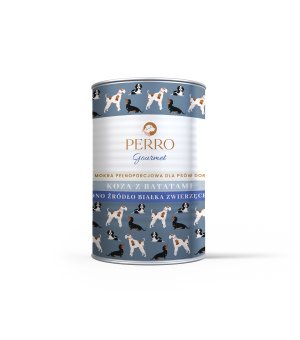 400g - Koza z batatem - Perro Gourmet - karma mokra dla psa dorosłego - puszka 