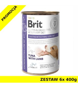 6x 400g - Gastrointestinal Low Fat - Brit Veterinary Diets - karma mokra weterynaryjna dla psa o obniżonej zawartości tłuszczu