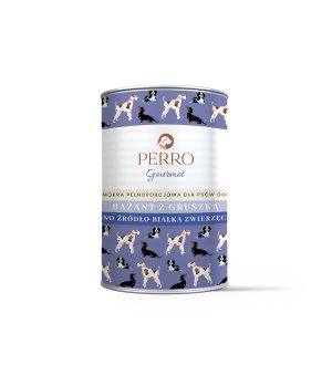 400g - Bażant z gruszką -  Perro Gourmet - karma mokra dla psa dorosłego - puszka