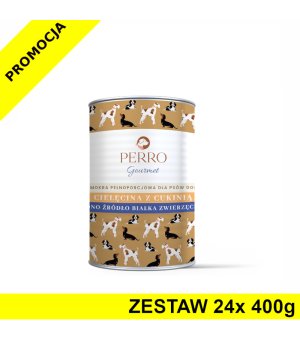 24x 400g - Cielęcina z cukinią - Perro Gourmet - karma mokra dla psa dorosłego - zestaw