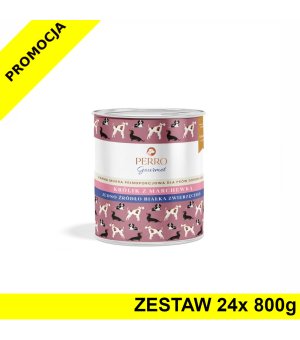 24x 800g  - Królik z Marchewką - Perro Gourmet - karma mokra dla psa dorosłego - zestaw