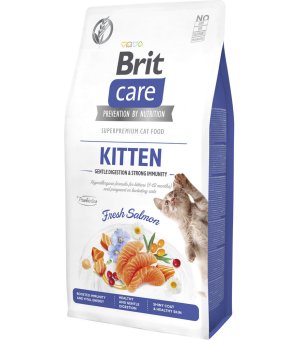 Karma sucha dla kociąt BRIT CARE Cat GF Kitten Digestion and Immunity łosoś 400g