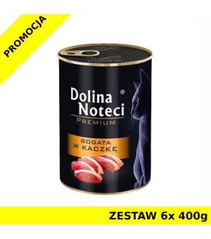 Dolina Noteci karma mokra dla kota bogata w Kaczkę ZESTAW 6x 400g