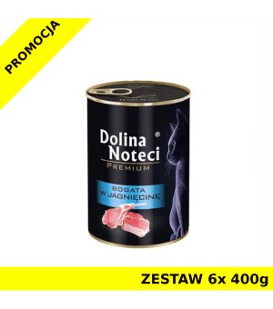 Dolina Noteci karma mokra dla kota bogata w Jagnięcinę ZESTAW 6x 400g