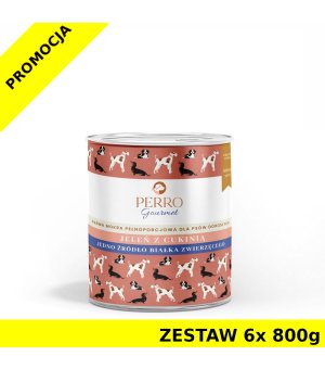 6x 800g - Jeleń z cukinią - Perro Gourmet - karma mokra dla psa dorosłego - zestaw