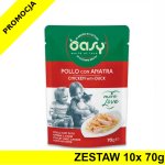 Oasy kot karma uzupełniająca More Love Kurczak z Kaczką ZESTAW 10x 70g - saszetka