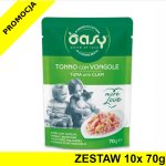 Oasy kot karma uzupełniająca More Love Tuńczyk z Małżami ZESTAW 10x 70g - saszetka