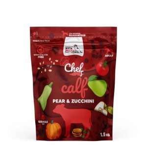 Karma sucha CHEF Syta Micha Cielęcina z gruszką i cukinią dla psów dorosłych 1,5kg