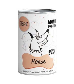 Karma Mokra Paka Zwierzaka - PEPE MONO PROTEIN Horse - 400g konina